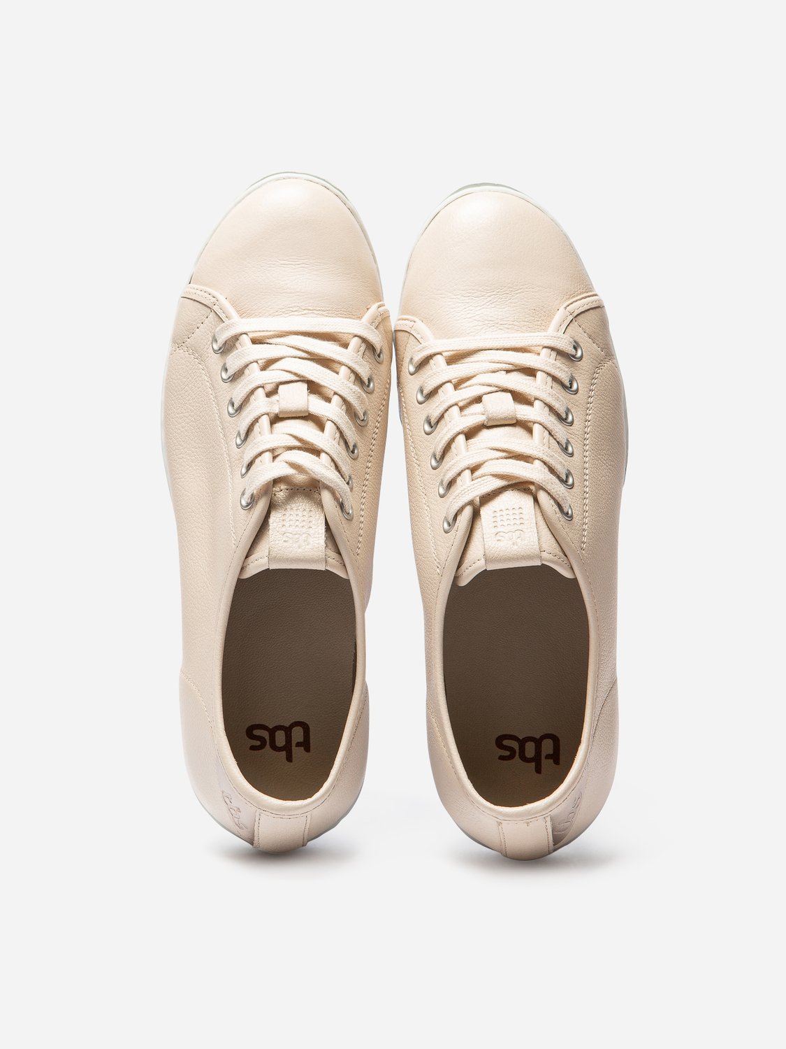 Tennis Femme Confort Cuir Beige