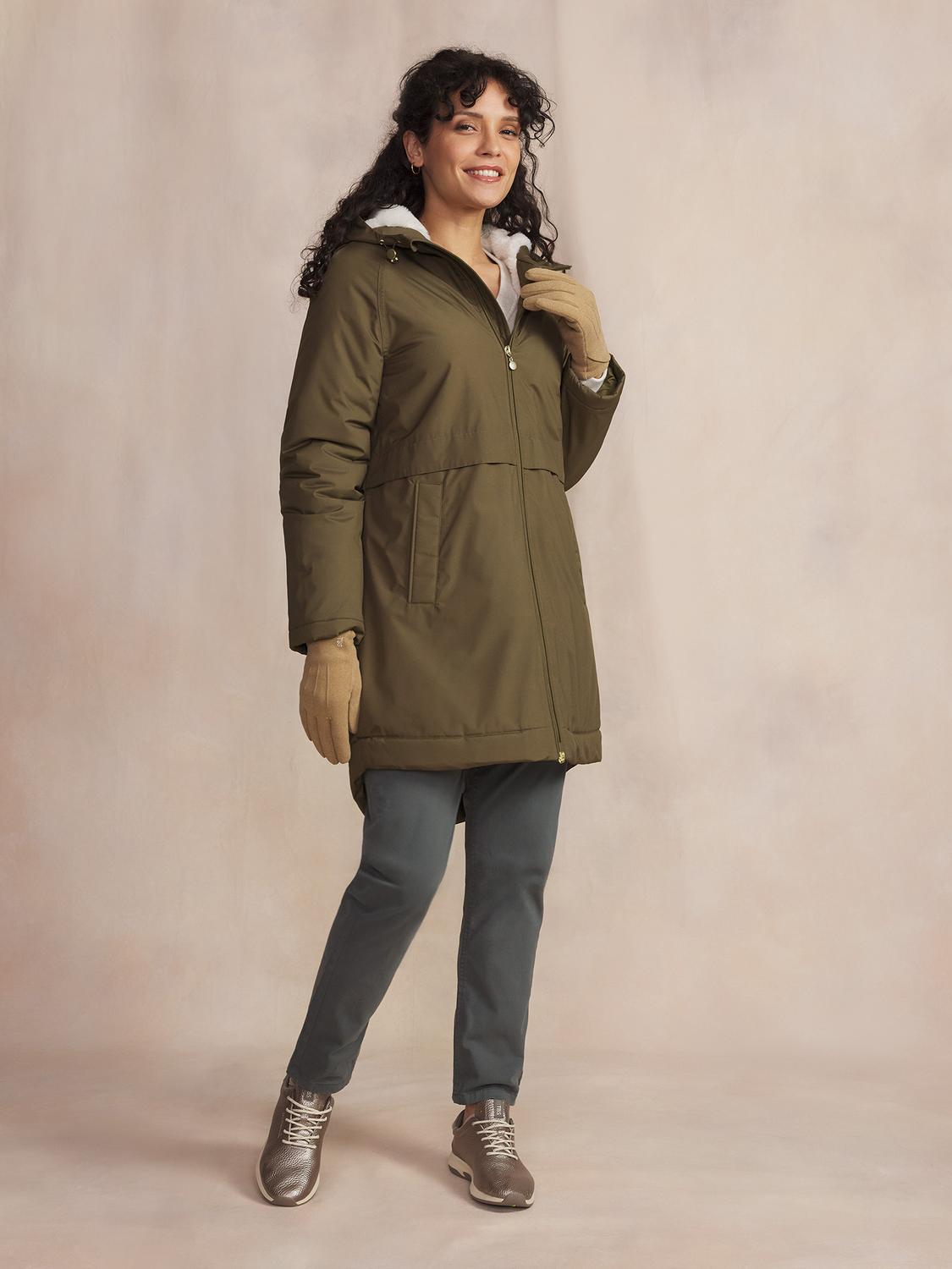 Manteau Long Femme Imperméable A Capuche Marron SUSANLON