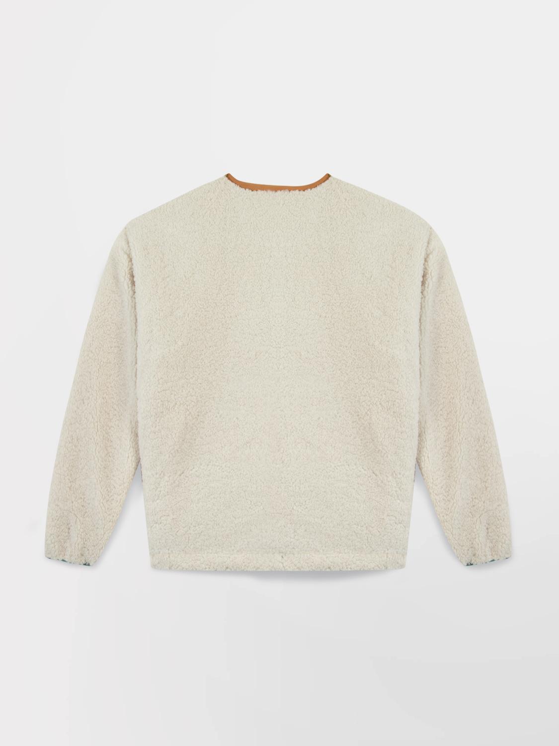 Veste sherpa femme ecru WILDAZIP