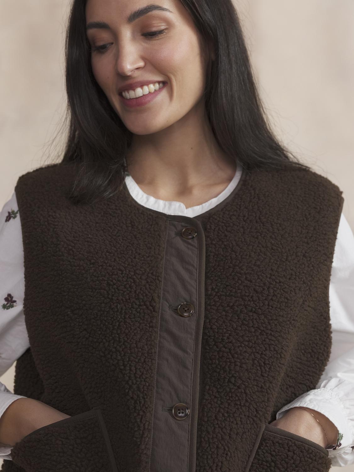 Sweat Zippé Femme Brun VANIASAN