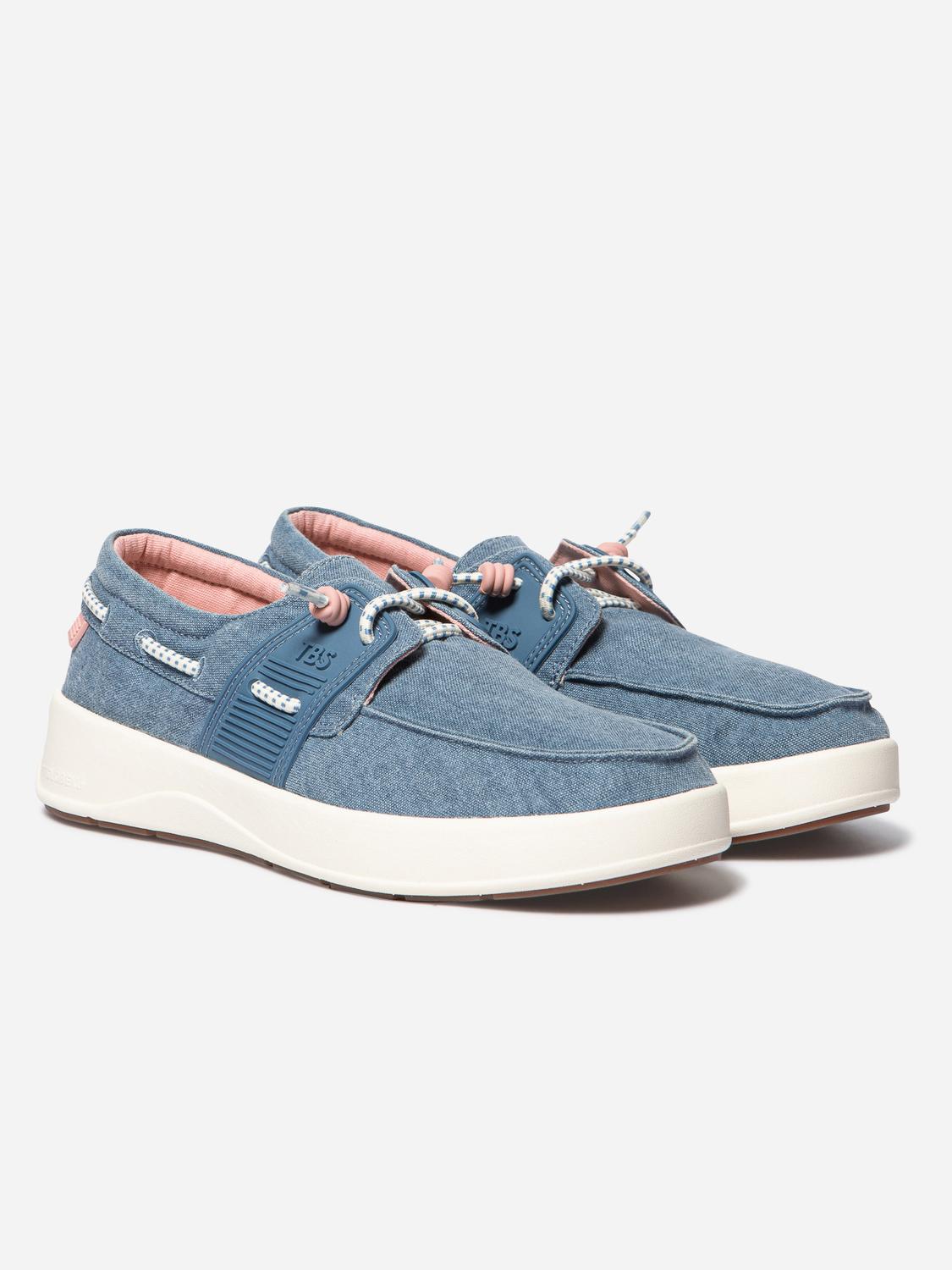 Chaussures bateau femme blue denim GEOFLOT