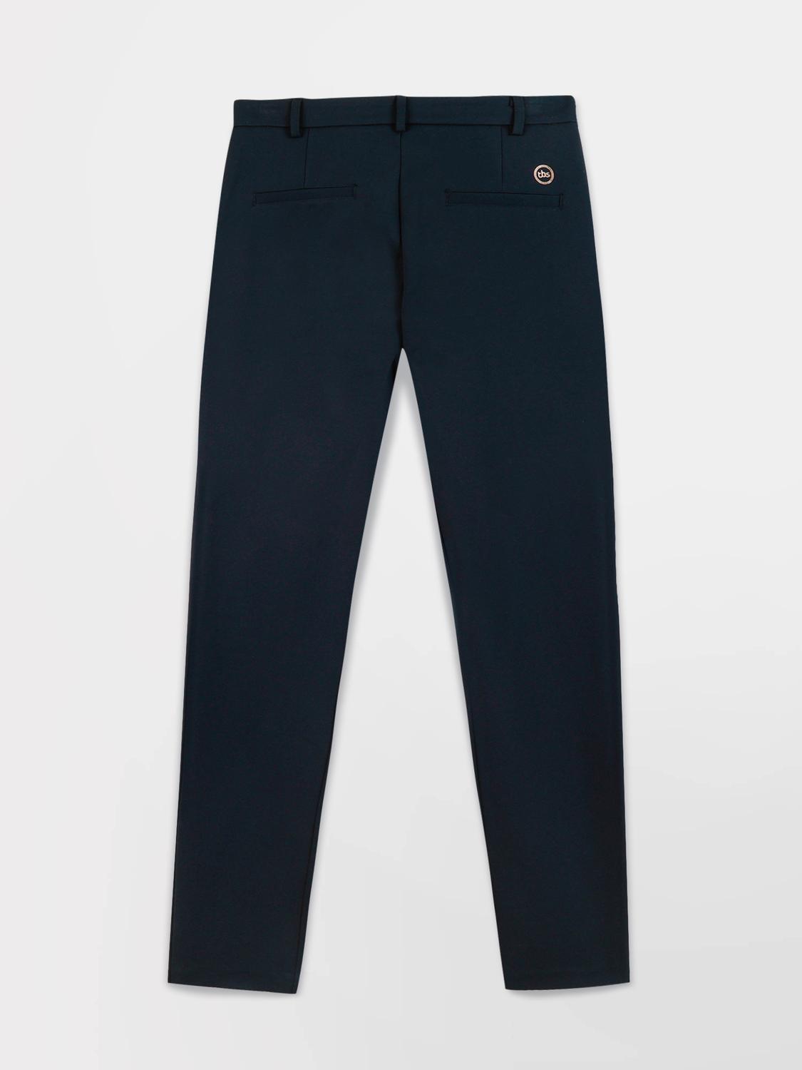Chino Femme Stretch Poches Zippées Bleu SILVIPAN