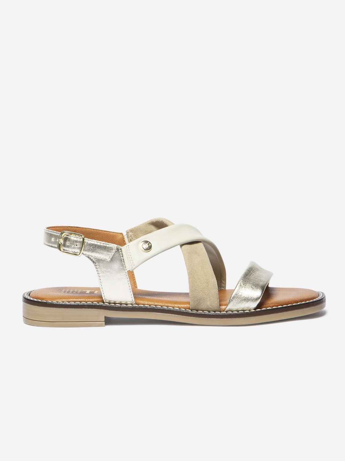 Sandales Plates Femme Cuir Fermeture Camel Sandales Plates Femme Cuir Fermeture Camel