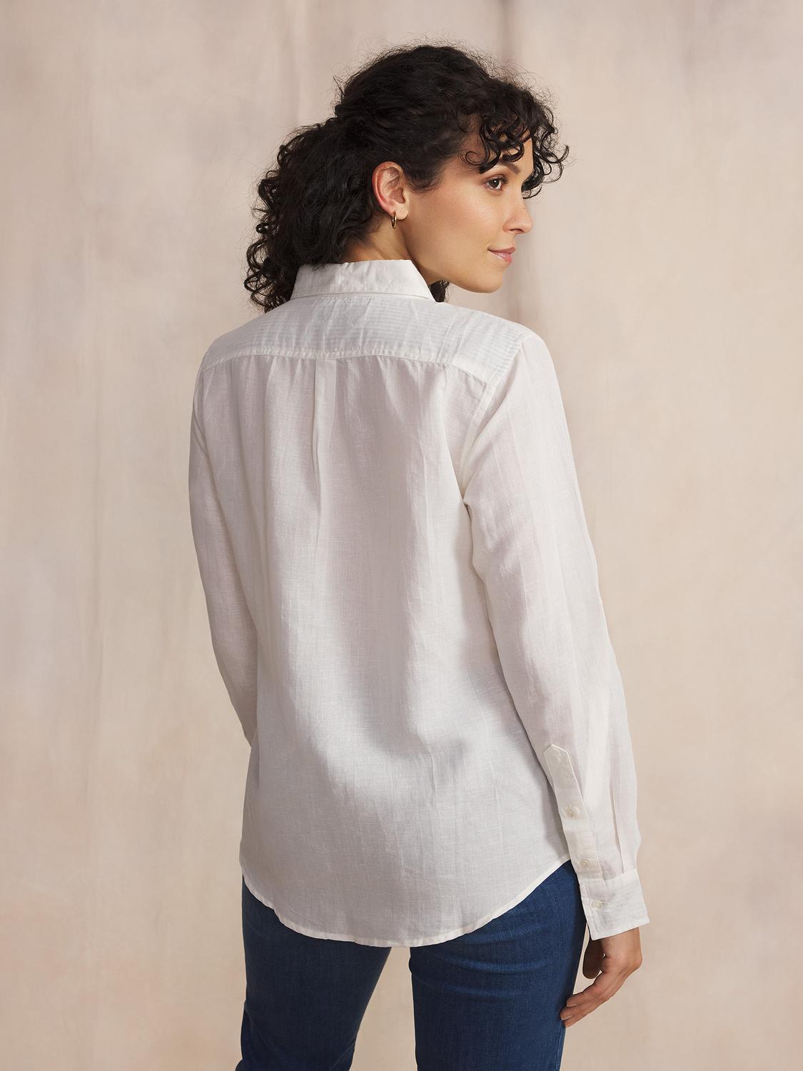 Chemise Femme Coton Lin Blanc Chemise Femme Coton Lin Blanc