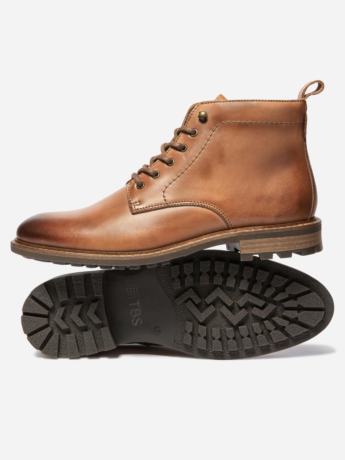 Bottillon Cognac Lacet Marron ELLENIO