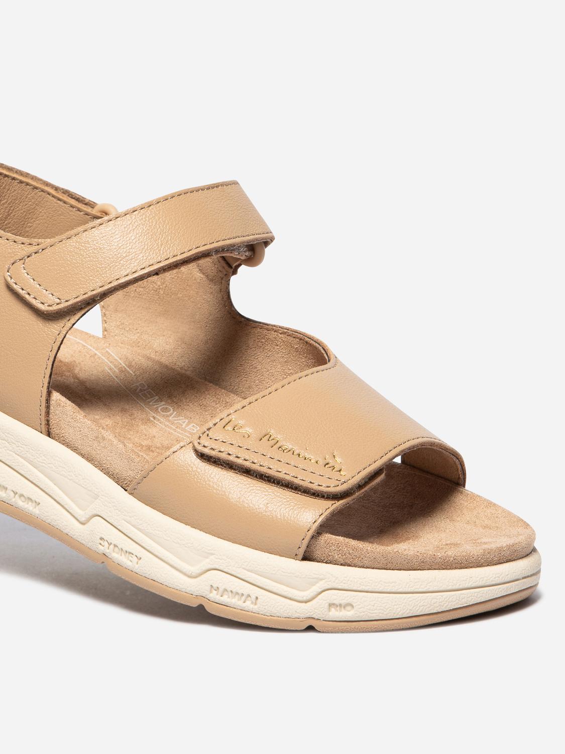 Sandales compensées femme cappucino LOUISIE