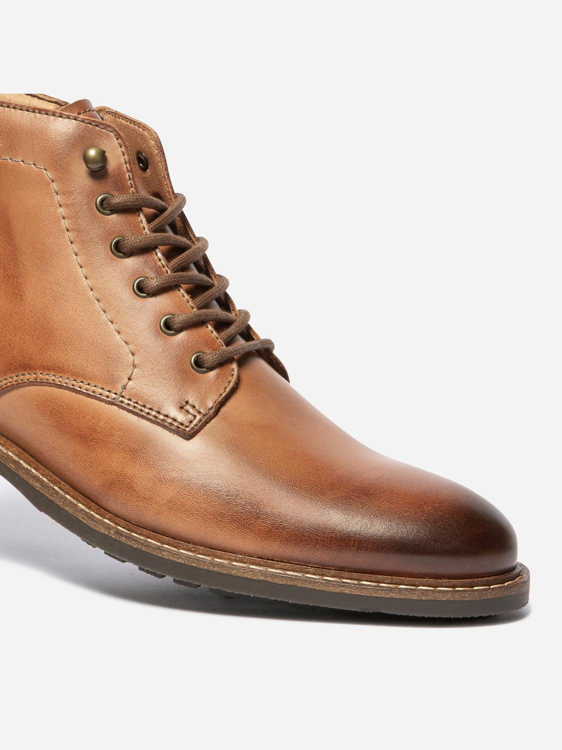 Bottillon Cognac Lacet Marron ELLENIO