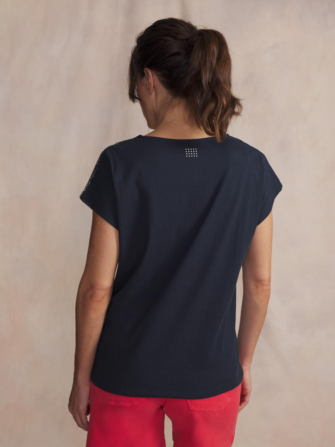 Tee-shirt en maille femme navy MYTSYSAN
