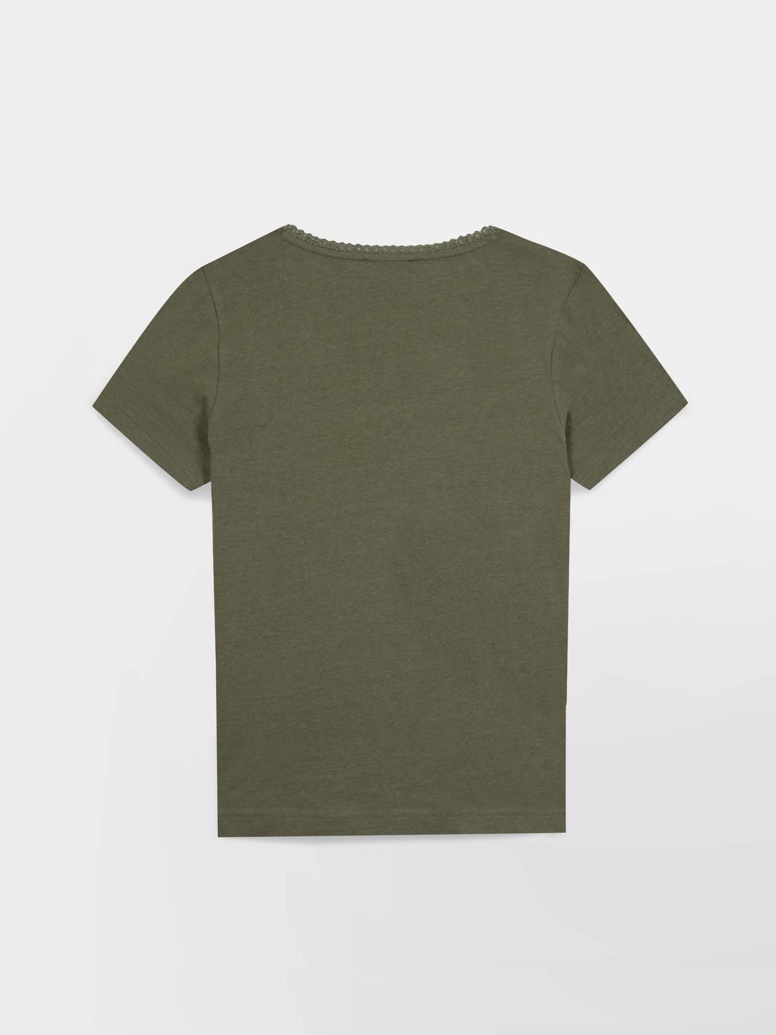 Tee-shirt en maille femme kaki ADAMAVER