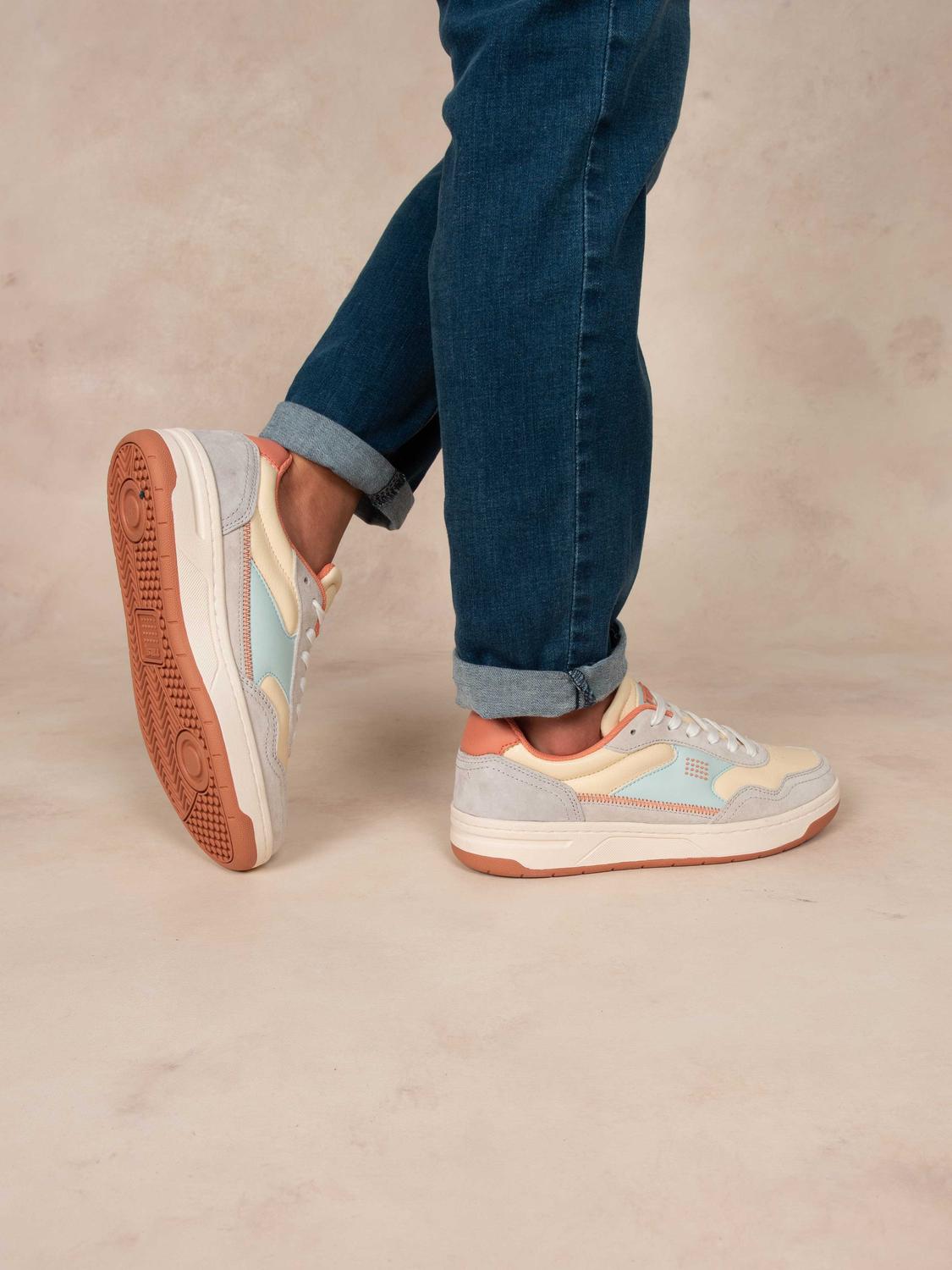 Tennis en toile femme vanille et ciel ALMERIA