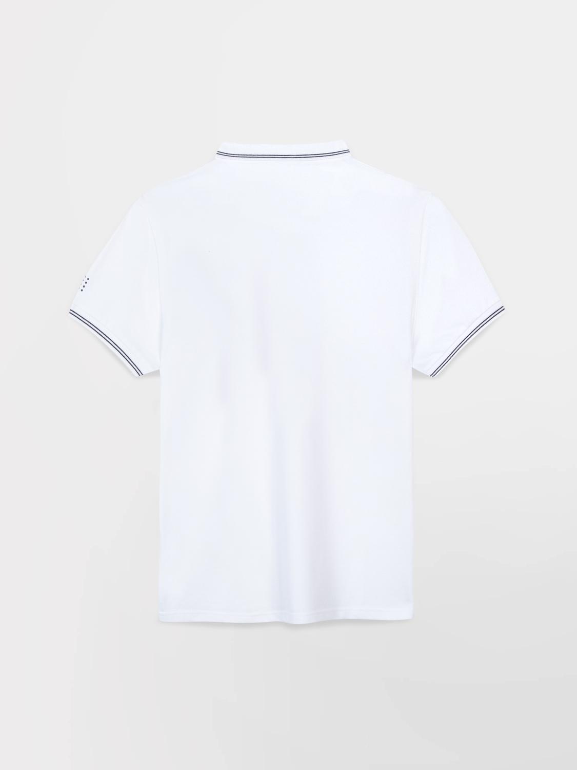Men's Slim-Fit Quick-Drying Stretch White Polo Shirt ATTONPOL