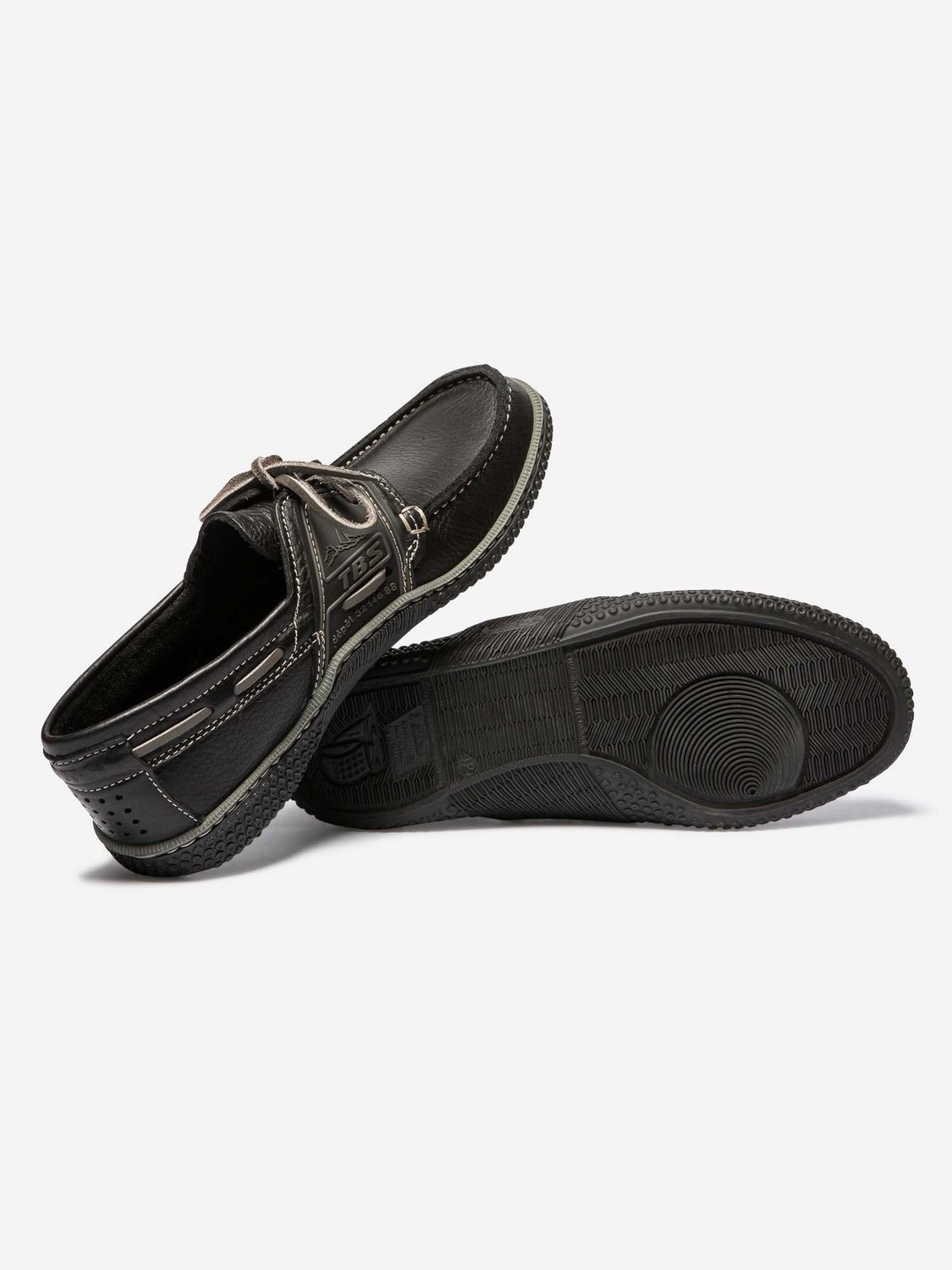 Chaussures Bateau Homme Cuir Noir
