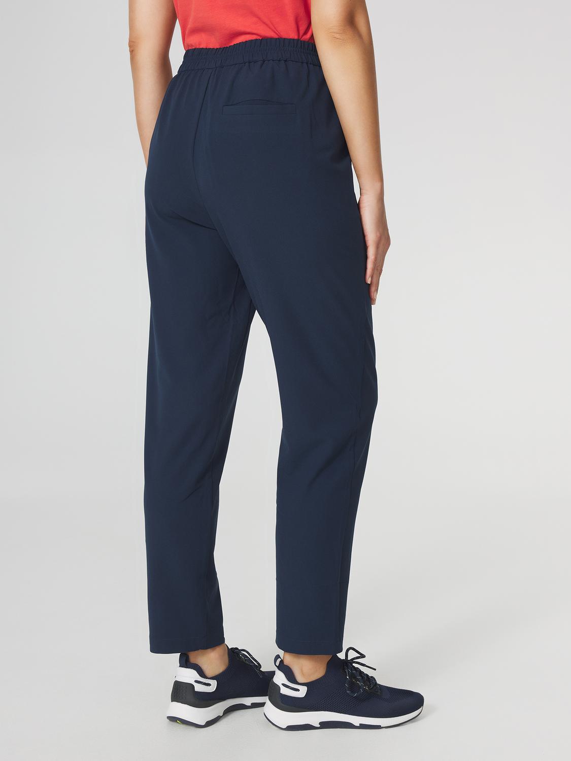 Pantalon Fluide Femme Ceinture élastiquée Marine LINNAPAN