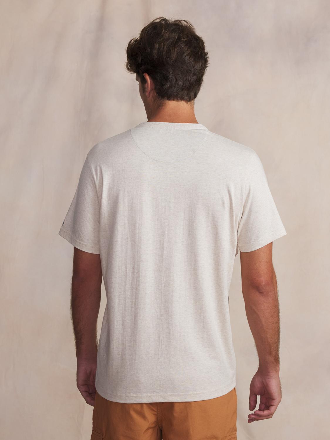 Tee-shirt en maille homme beige chine BLAKETEE