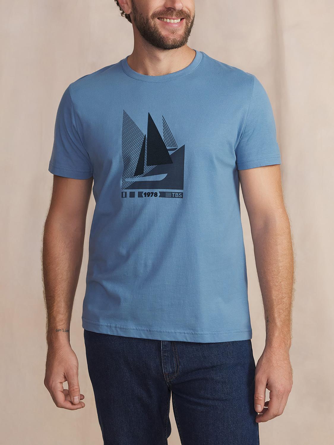 T-Shirt Celeste Manches Courtes Bleu OMARITEE