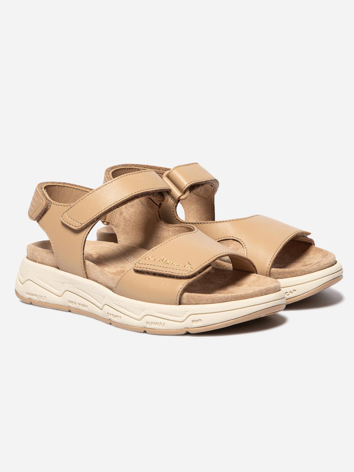 Sandales compensées femme cappucino LOUISIE