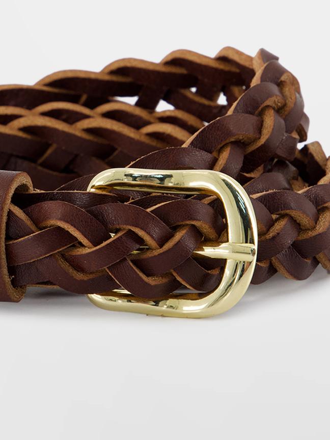 Ceinture en cuir femme havane ALIBELT