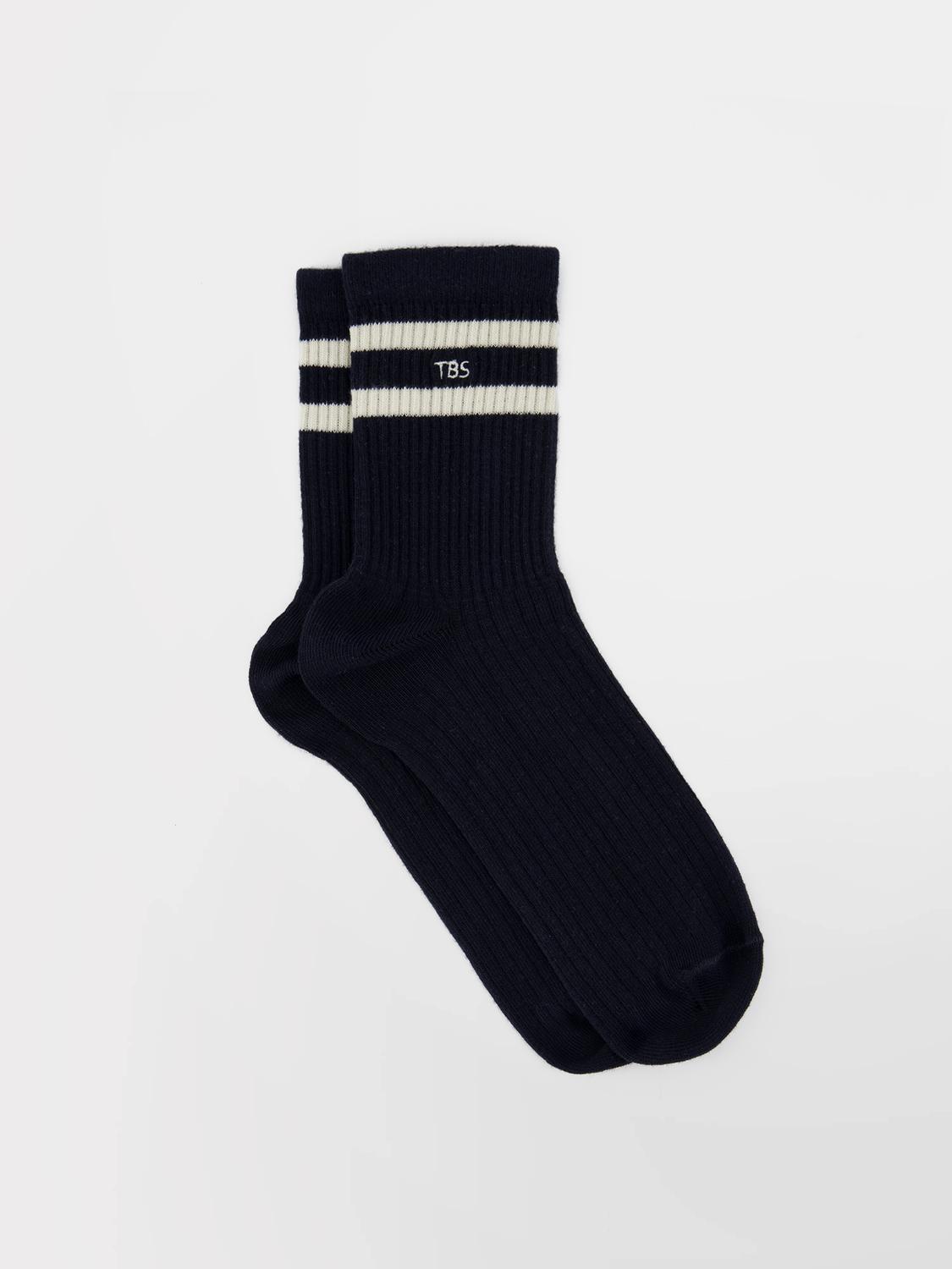 Chaussette Homme Textile Marine et Craie LOUISOC