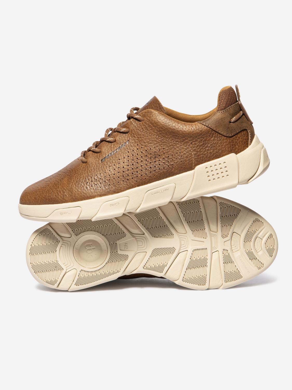 Tennis en cuir homme tabac JAZAIRY