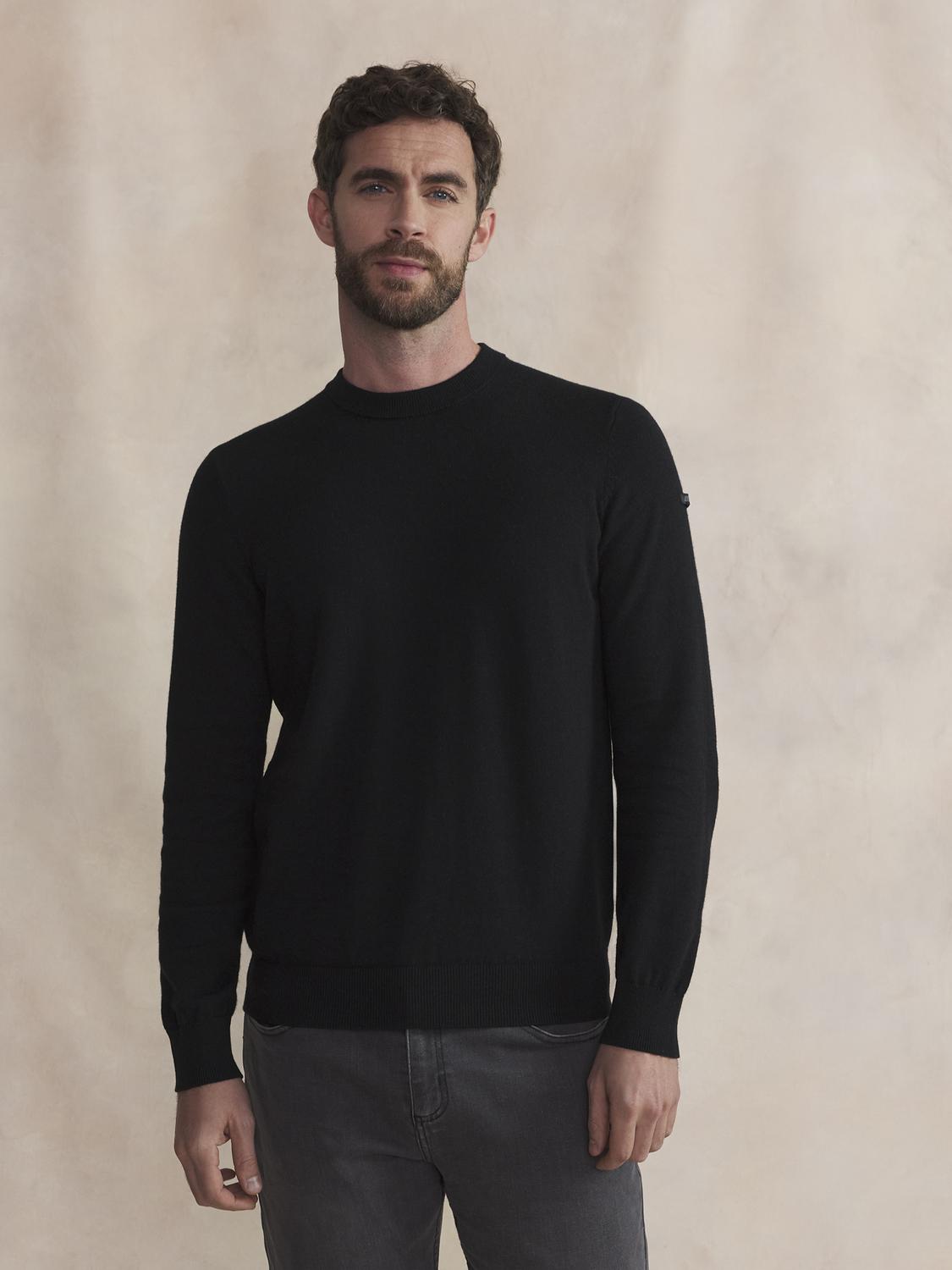 Pull Homme Noir MALIKRON