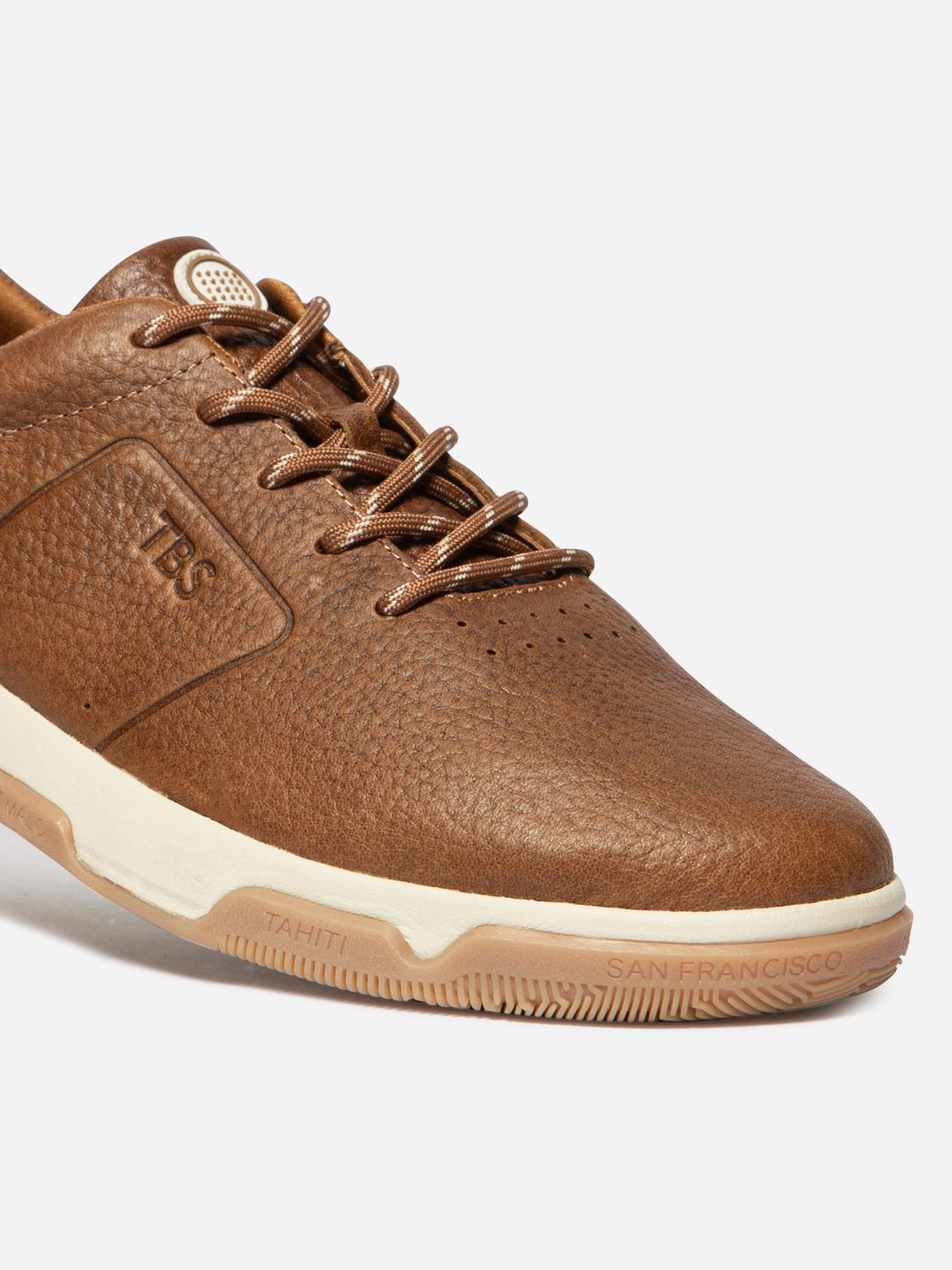 Tennis en cuir homme tabac GEDEONE