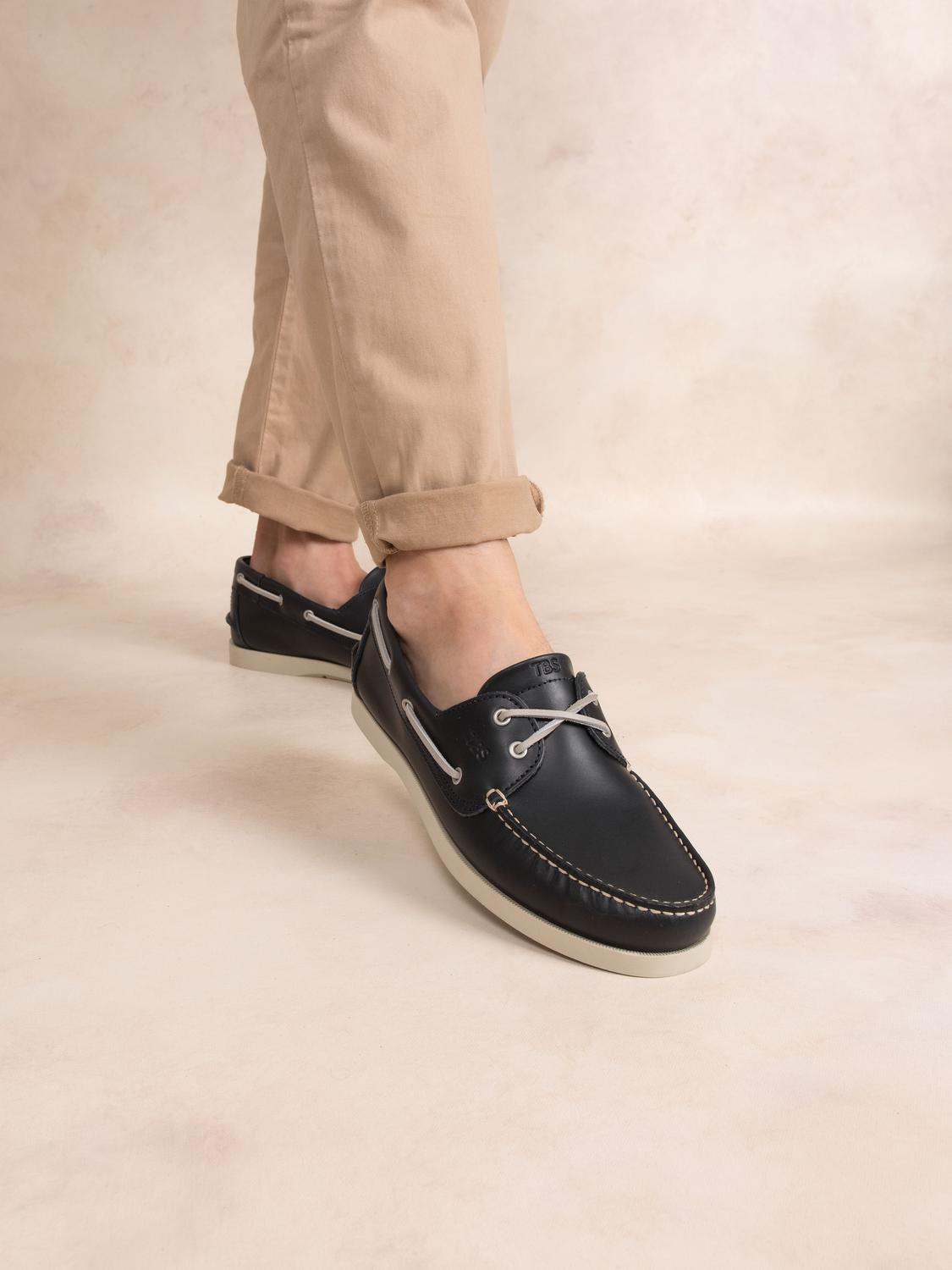 Chaussures Bateau Homme Cuir Marine PHENIS