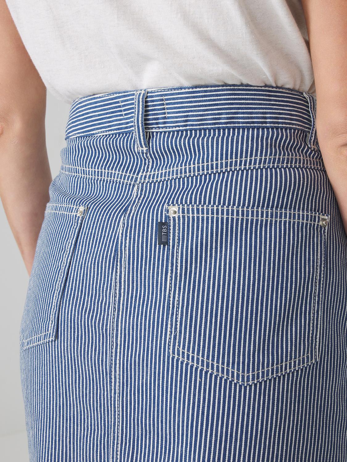 Jupe Femme Rayures Bleu et Blanc RAYYAJUP