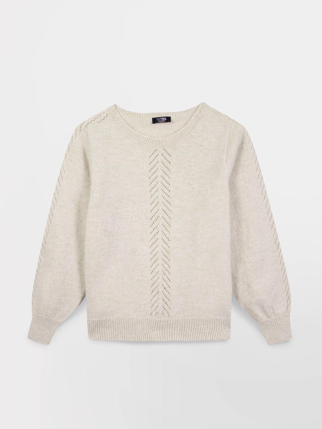 Pull fabriqué en France blanc Victoire