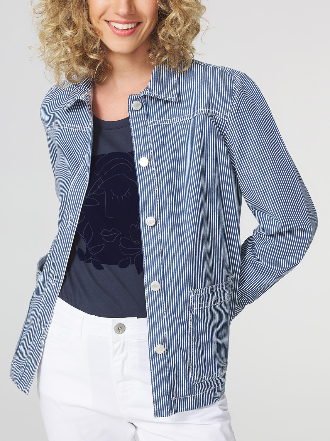 Veste Femme Rayures Bleu et Blanc RAYYASUR