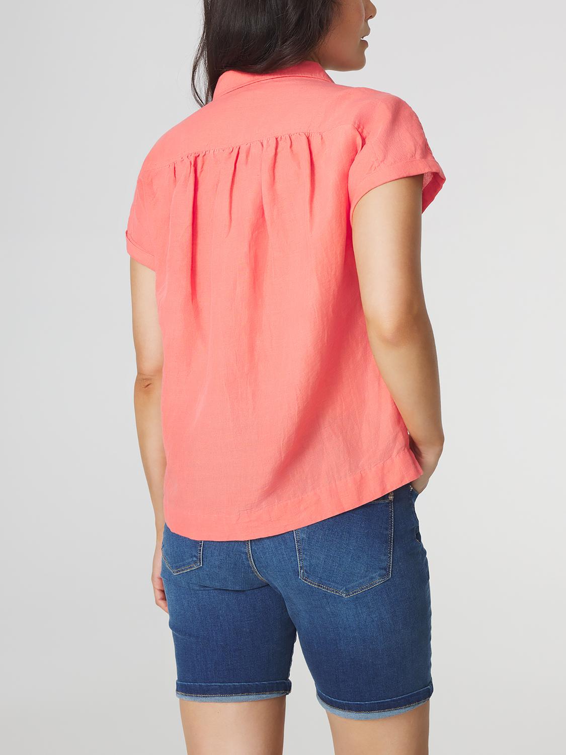 Blouse Femme Lin et Coton Rouge ILONAMIS