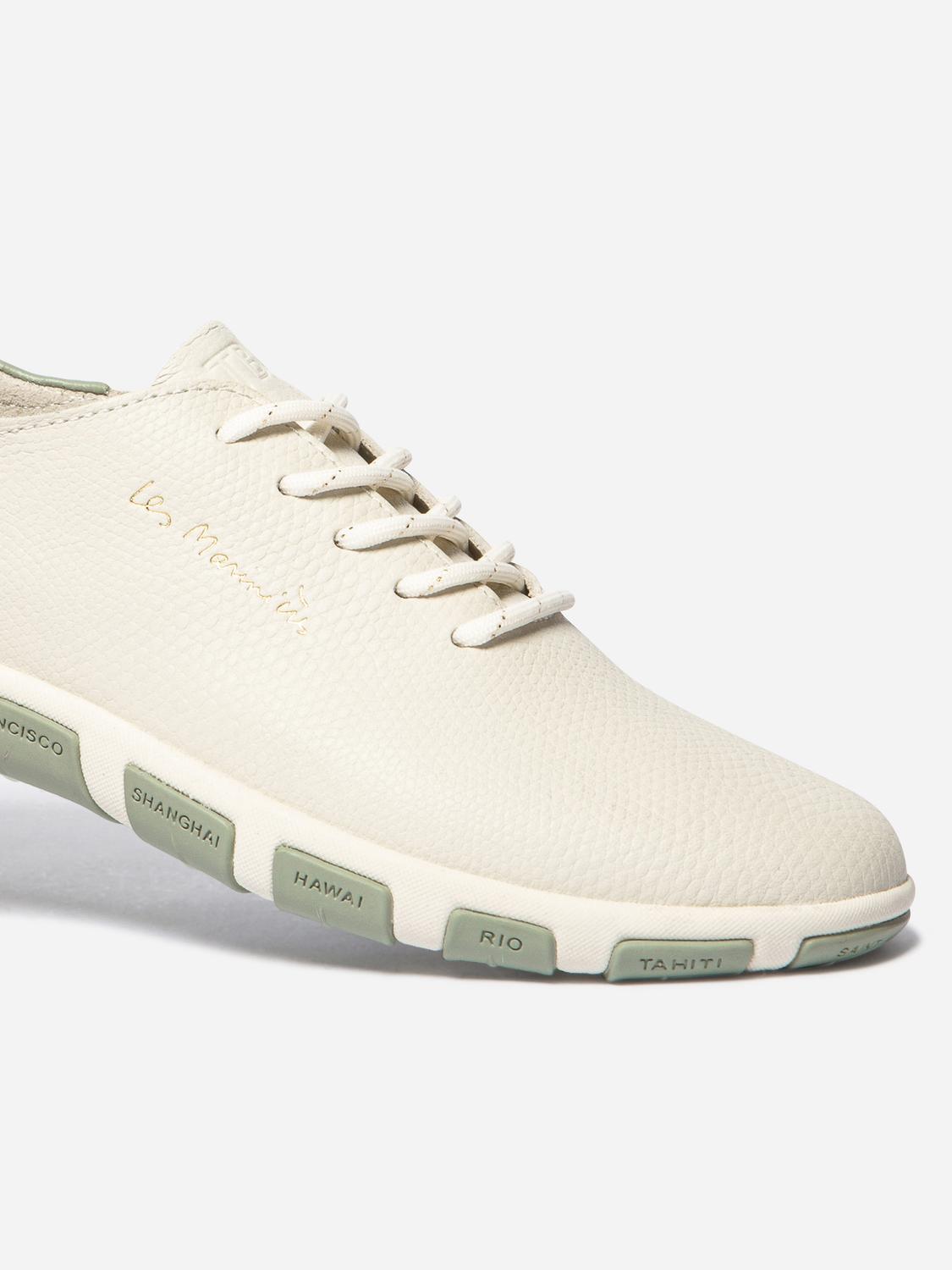 Tennis en toile femme python blanc et argile JAZARU