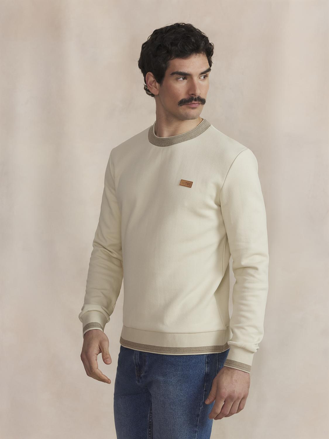 Sweat Homme Beige LEANNRON