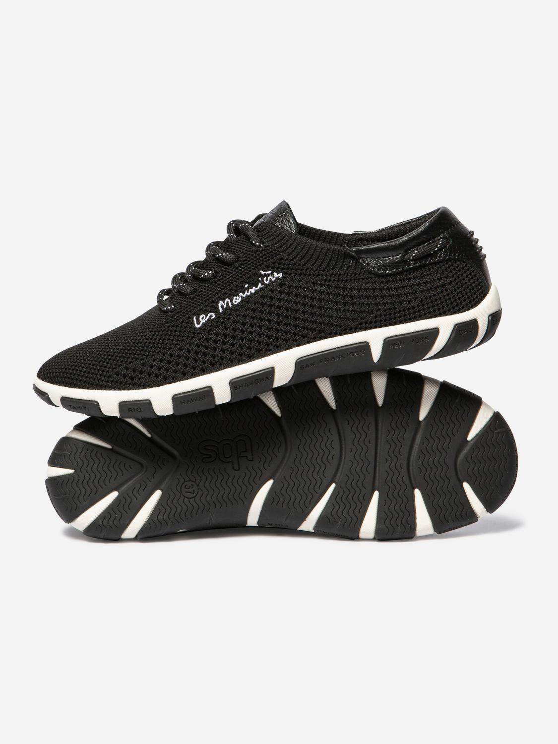 Tennis en toile femme noir et blanc JAZARIA