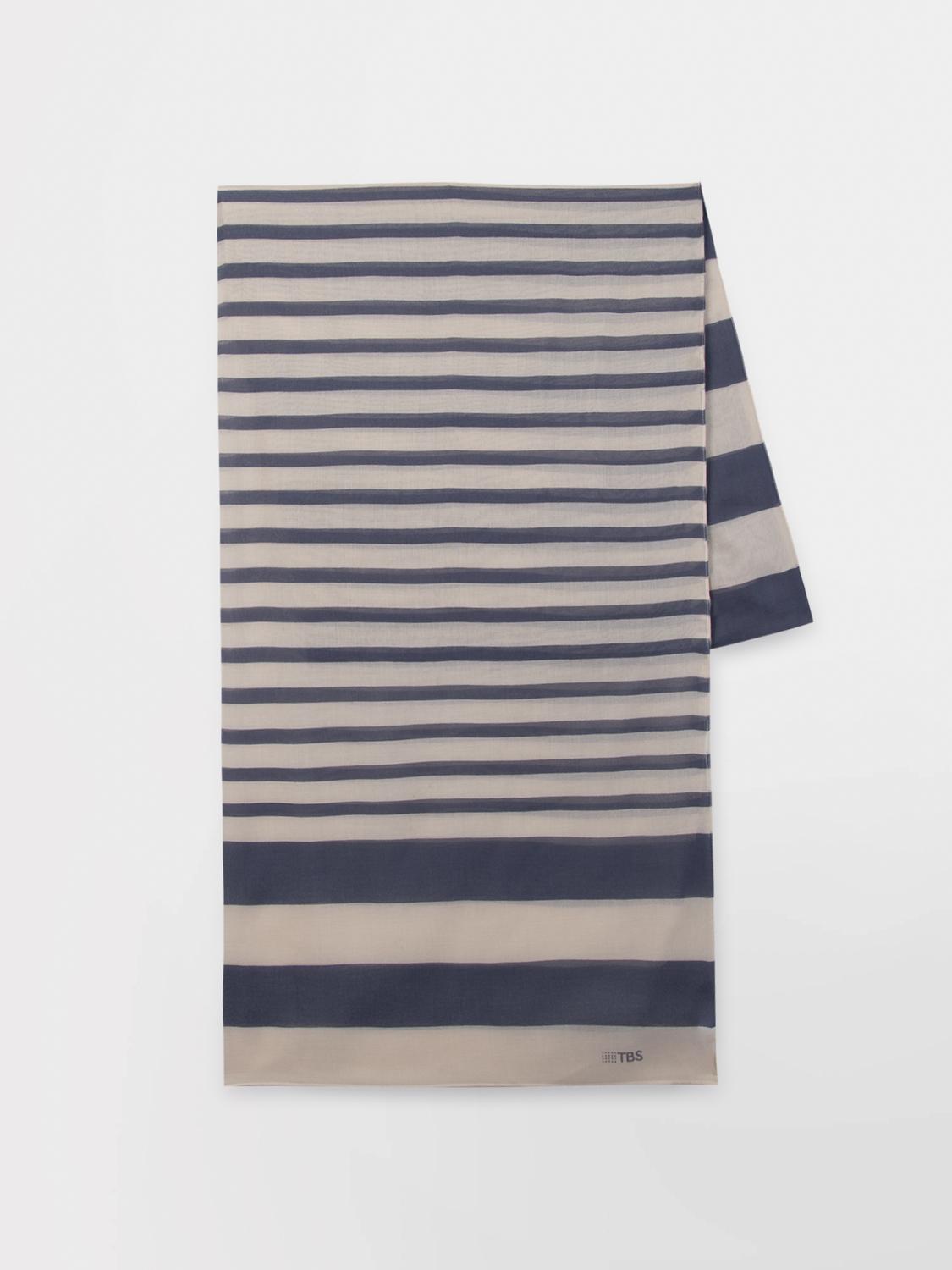 Foulard Femme Textile Off White et Azur LOUNAFOU