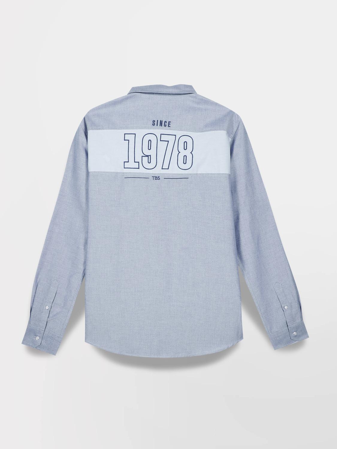 Chemise Chambray Manches Longues Bleu JAMADCHE Chemise Chambray Manches Longues Bleu JAMADCHE