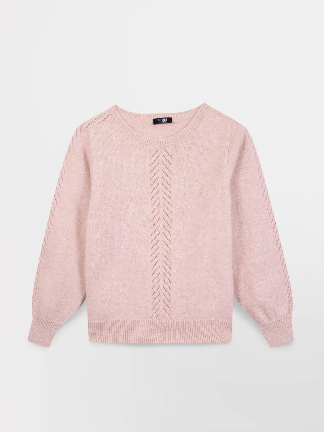 Pull fabriqué en France rose Victoire