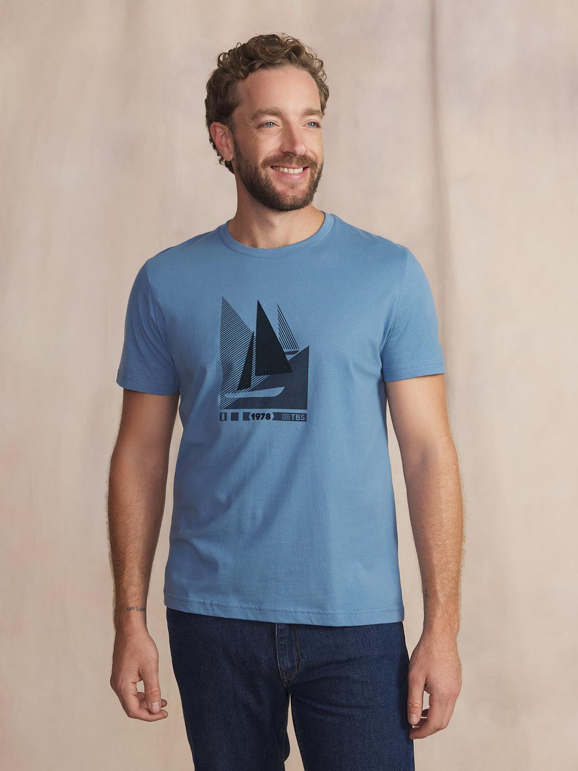 T-Shirt Manches courtes Celeste Manches Courtes Bleu OMARITEE T-Shirt Manches courtes Celeste Manches Courtes Bleu OMARITEE