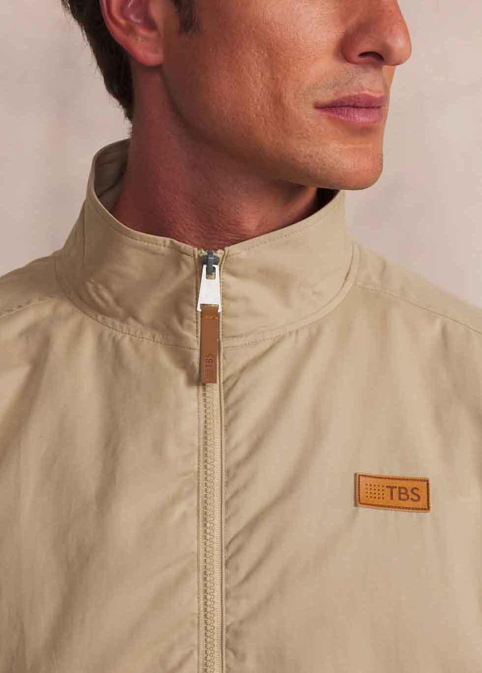 Bomber Jacket Summer Men Beige BAZYMBLO