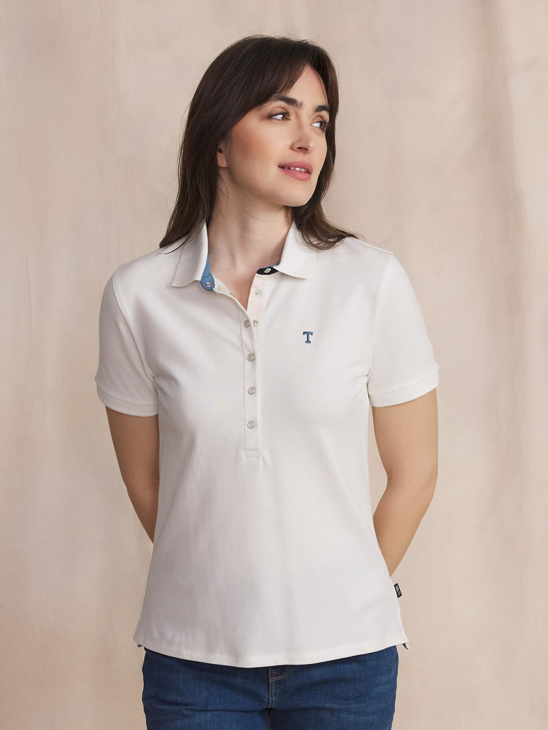 Polo Manches Courtes Blanc LEYLAPOL Polo Manches Courtes Blanc LEYLAPOL
