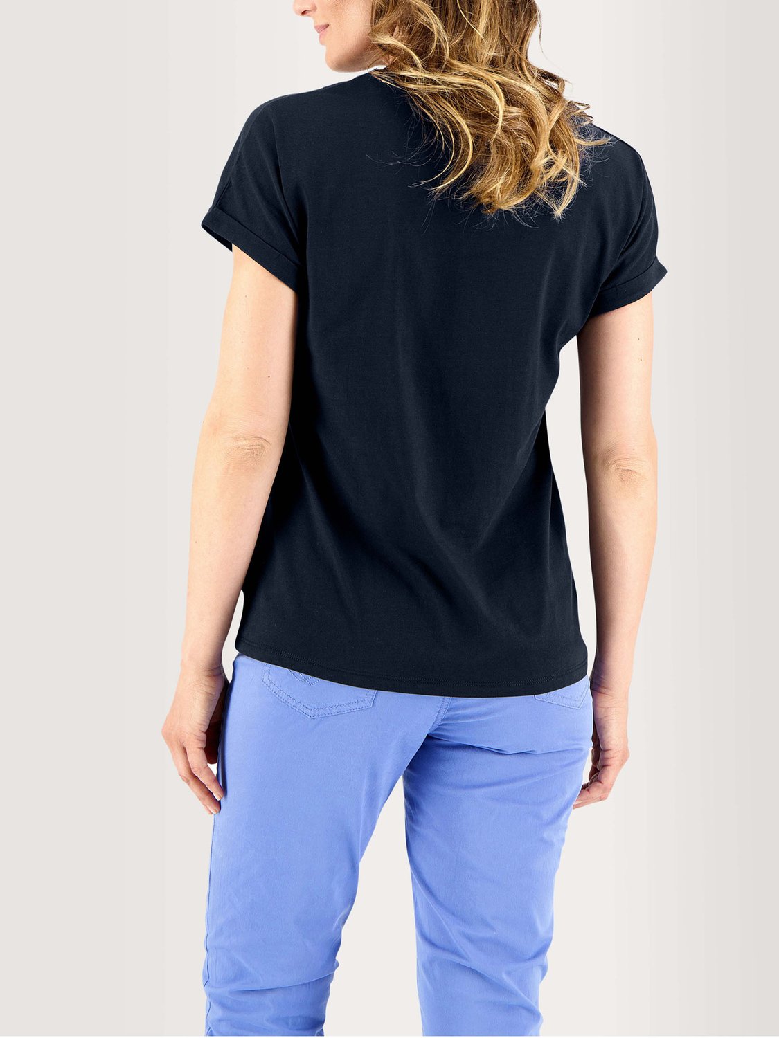 Tee Shirt Femme Coton Biologique Motif Perroquet Marine