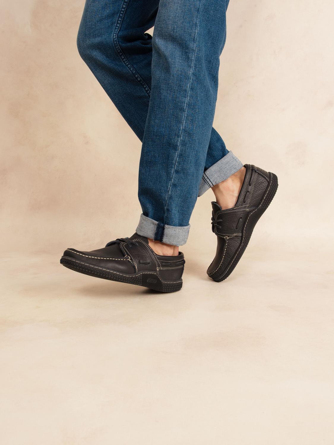 Chaussures Bateau Cuir  Bleu marine