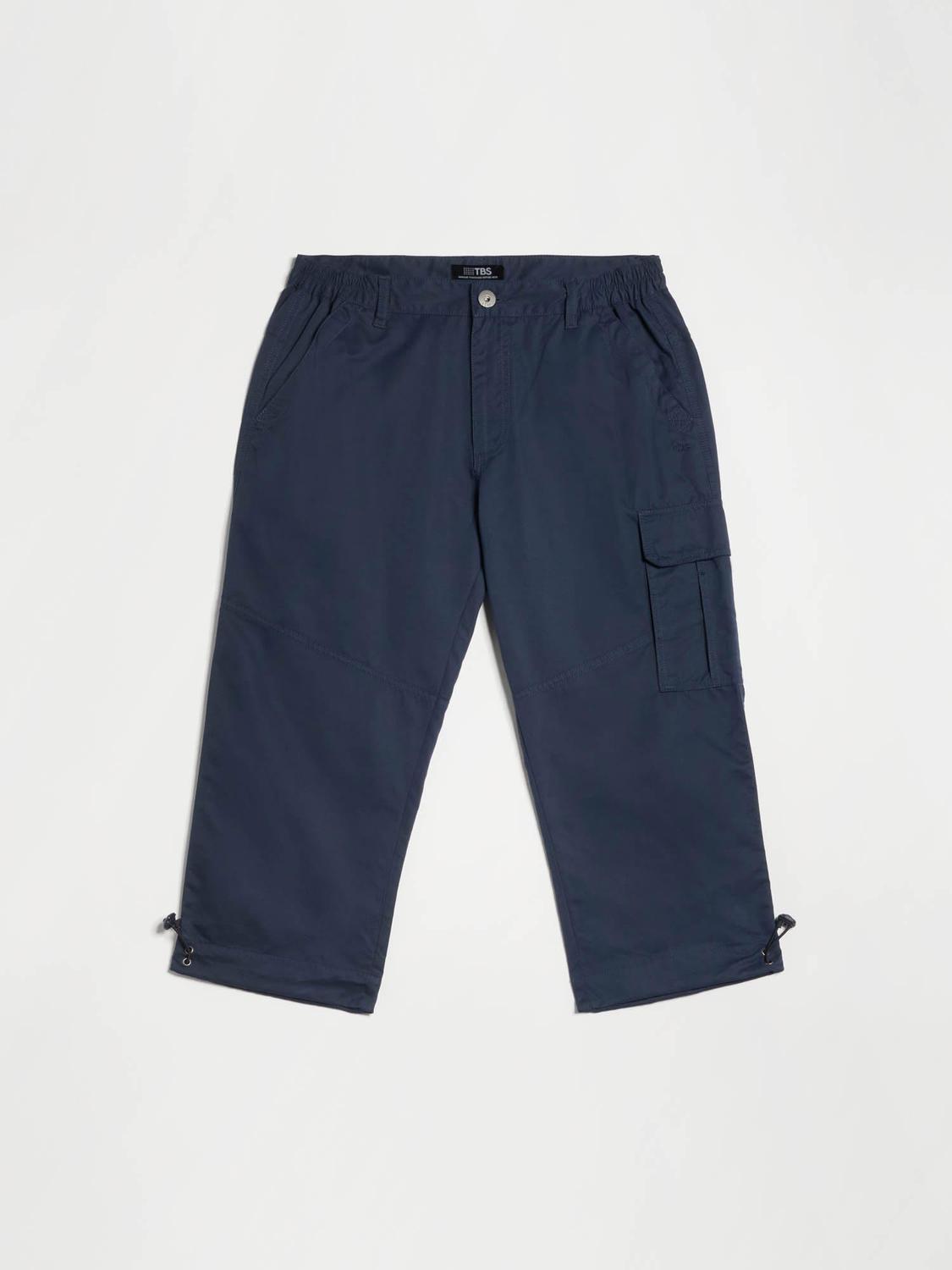 Pantacourt Homme Ceinture Semi-élastiquée Marine FUPPACOU