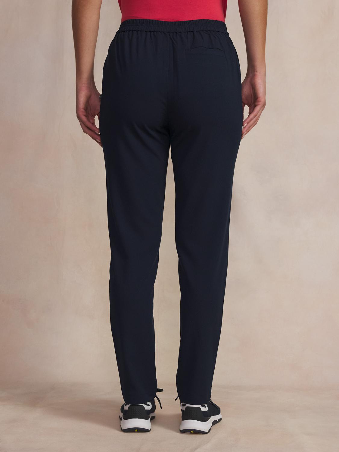 Pantalon Fluide Femme Ceinture élastiquée Marine LINNAPAN