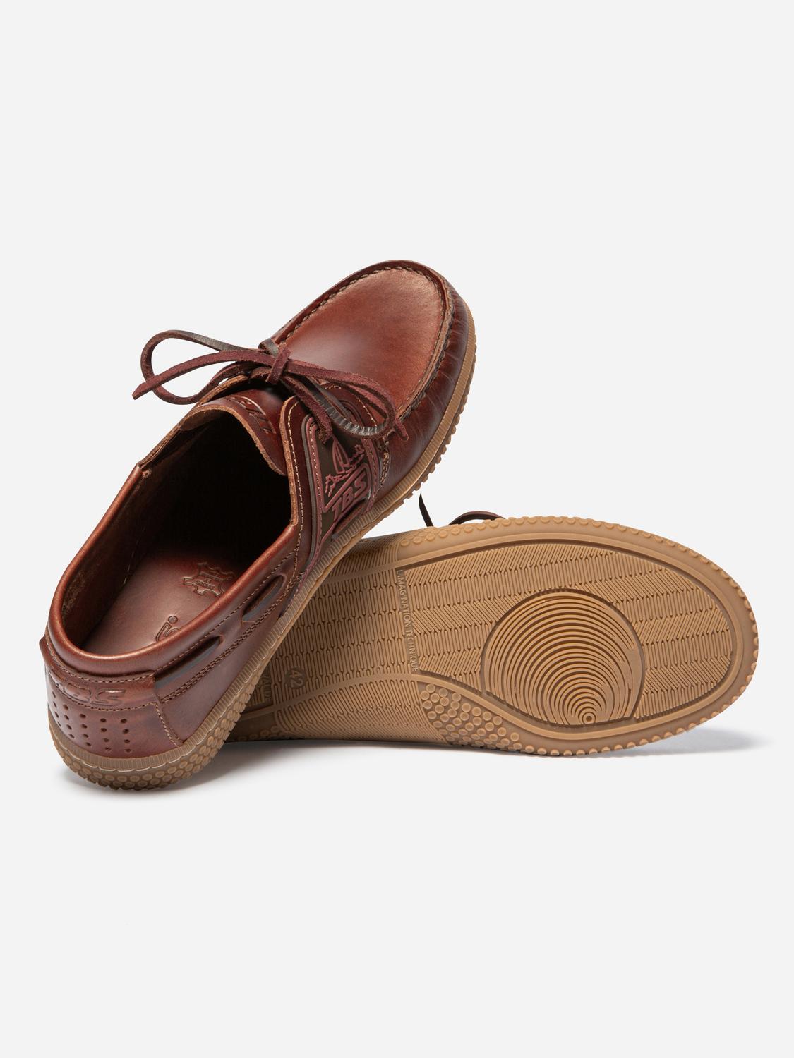 Chaussures Bateau Homme Cuir Marron Foncé GLOBEK Chaussures Bateau Homme Cuir Marron Foncé GLOBEK