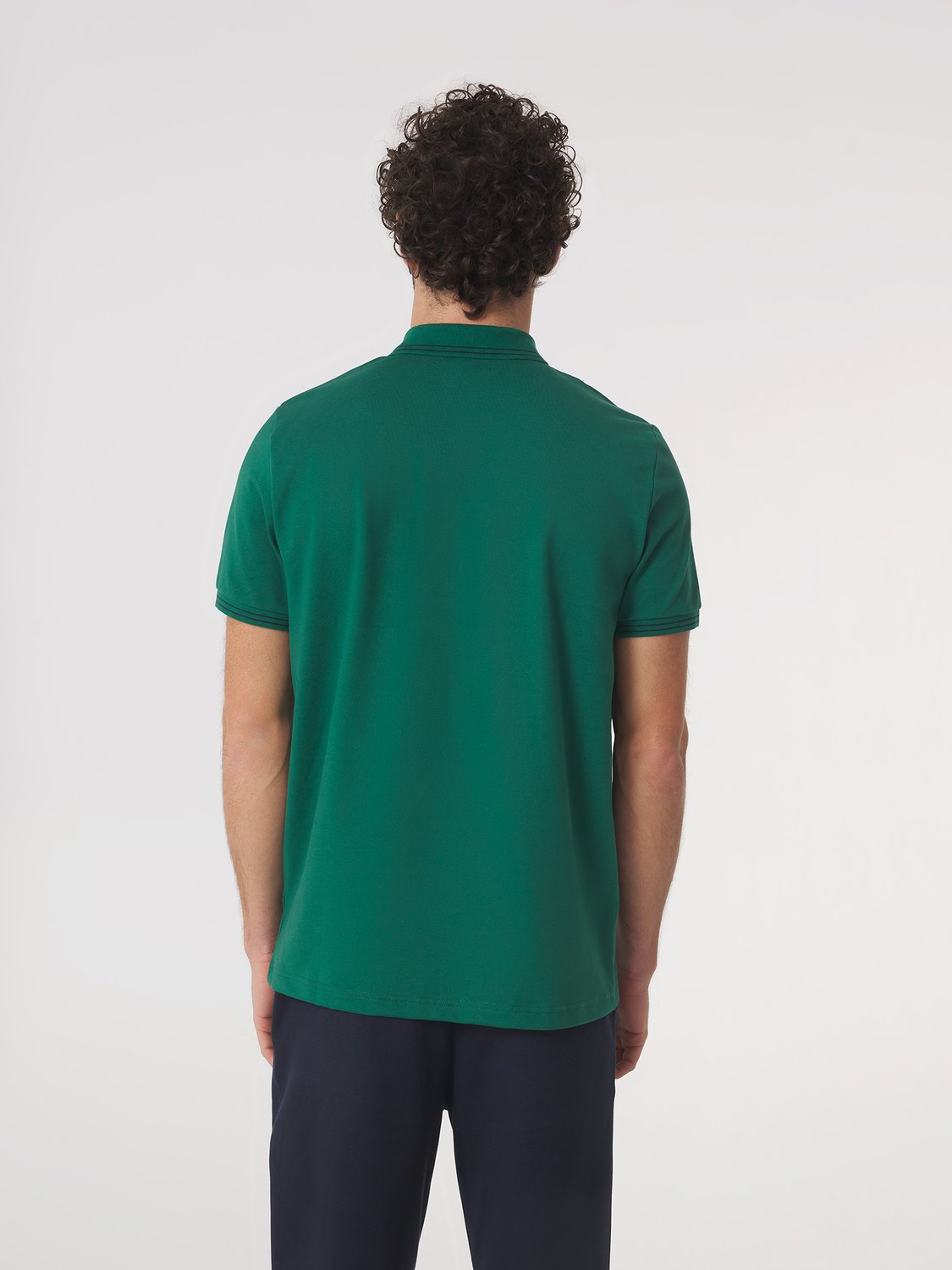 Polo Homme Matière Stretch Manches Courtes Vert ATTONPOL