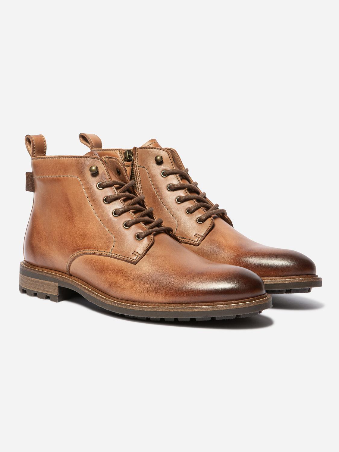 Bottillon Cognac Lacet Marron ELLENIO