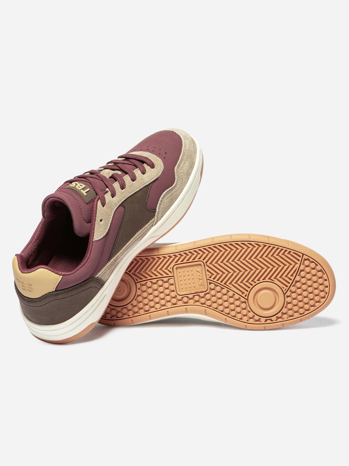 Tennis Femme Cuir Nubuck Rouge ALMERIA Tennis Femme Cuir Nubuck Rouge ALMERIA