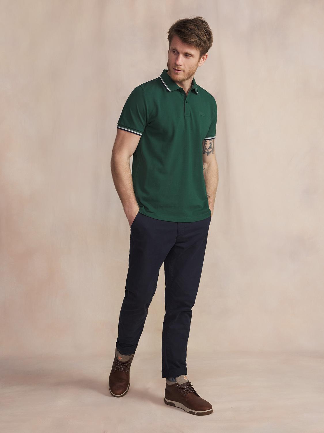 Polo Homme Coton Biologique Vert YVANEPOL Polo Homme Coton Biologique Vert YVANEPOL