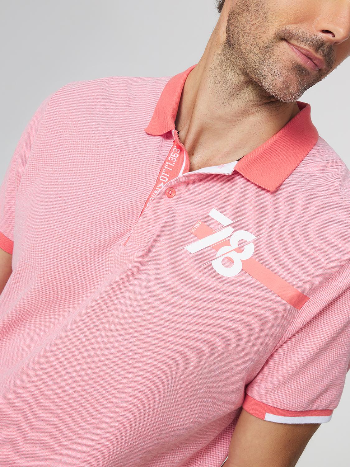 Polo Homme Coupe Ajustée Piqué Rouge JERODPOL