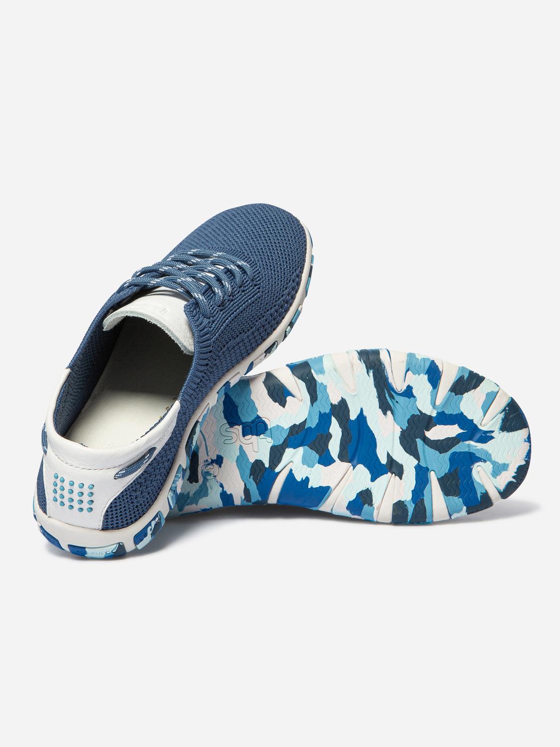 Tennis Femme Confort Textile Recyclé Bleu JAZARIA Tennis Femme Confort Textile Recyclé Bleu JAZARIA